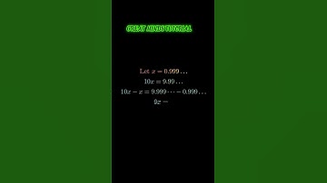 Proof That 0.999… = 1 🤯 | Mind-Blowing Math Explained #mathshorts #0.999equal1 #mathstricks