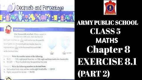 APS class 5 math chapter 8 | DECIMAL AND PERCENTAGE | EXERCISE 8.1 (PART 2) | @nksclasses