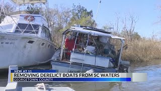 Groups tackle abandoned boats polluting South Carolina waterways