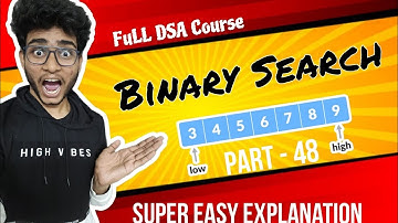 Binary Search problem | Part 48 | DSA in java in telugu