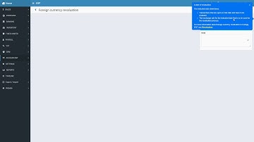 ERP Foreign currency revaluation