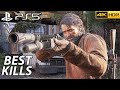 The last of us part 1 ps5  best kills 4  grounded   4k 60fps