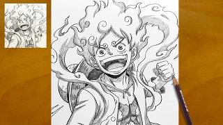 Draw Luffy Gear 5 | One Piece Monkey D. Luffy Pencil Sketch and Shading