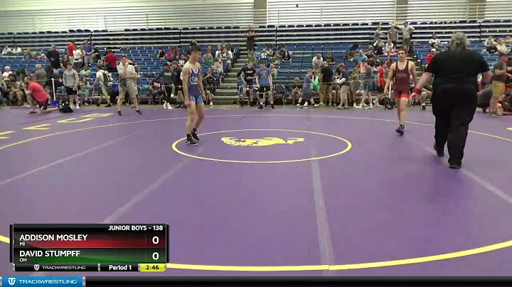 Junior Boys 138 Addison Mosley MI Vs David Stumpff...