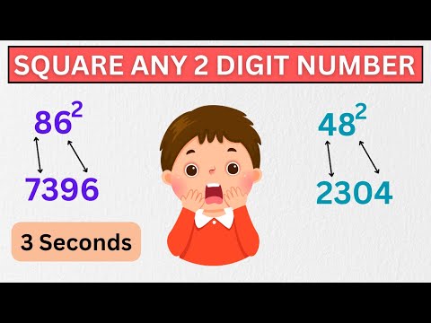 Square Any 2 Digit Numbers in 3 Seconds | Crazy Mental Math Tricks