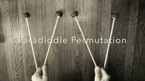 Paradiddle permutations with 4 mallets