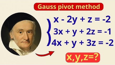 Gauss Pivot Method Solving a System Of Equations With Three Unknowns