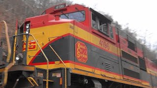 Rare Ethanol / Coal Combination Train with KCS Southern Belle Engine