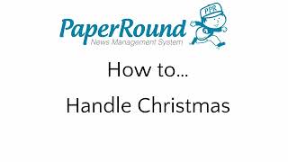 How to handle Christmas - Skipping Days and Non Publishing Days
