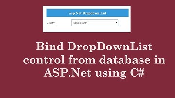(#13) How to Bind Dropdownlist in Asp.net c# using Stored Procedure
