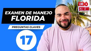 EXAMEN TEORICO DE MANEJO FLORIDA  EN VIVO I Aprobarás con estas preguntas #17