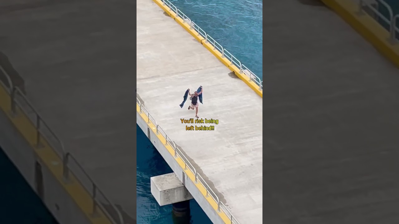 There's always that one pier runner in Cozumel!!