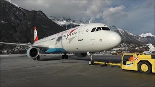 Austrian Airlines Airbus A321-111 [OE-LBC] pushback from the Apron at Innsbruck Airport