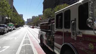 SFFD - San Francisco Engine 13 on Market street - San Francisco Fire Department