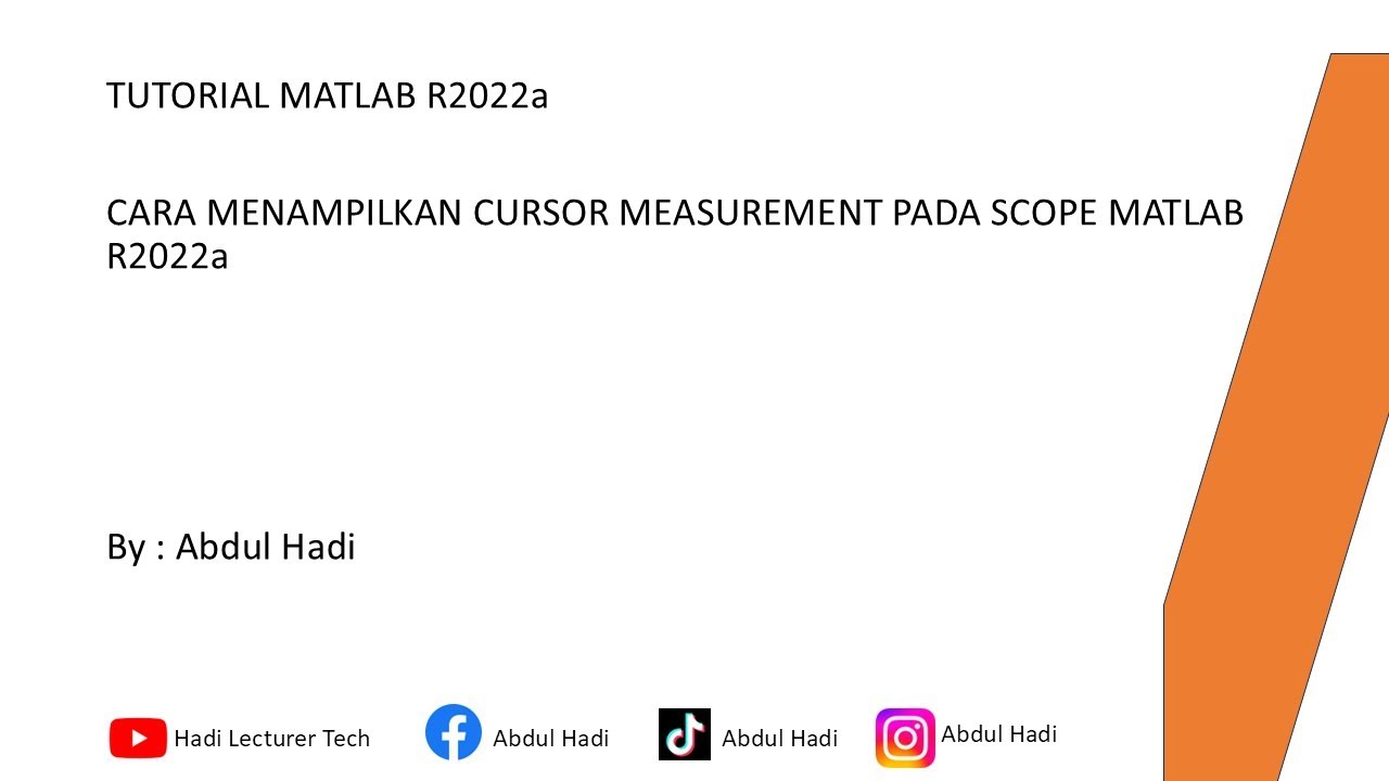 Tutorial Menampilkan Cursor Measurement-MATLAB R2022a - YouTube