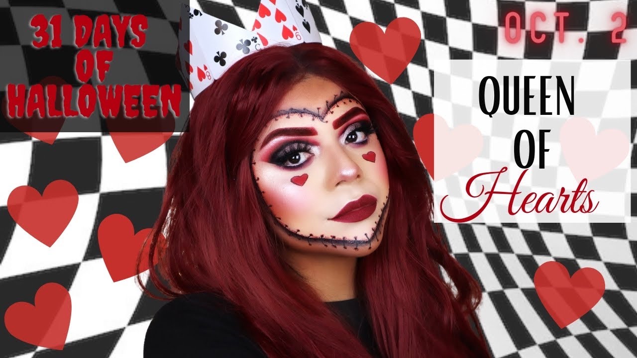 Queen of Hearts Makeup Tutorial【Tim Burton's Alice in Wonderland】, Halloween 2022