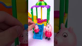 Satisfying with Unboxing Peppa Pig Deluxe Yellow Doll House Playset ASMR #asmr #peppapig