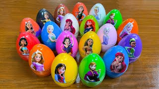 Looking For Disney Princesses Eggs Outdoor With Slime Coloring: Elsa, Anna... Satisfying ASMR Video