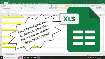 Excel Basic Equations: Addition, Subtraction, Multiplication, Division | Beginner
