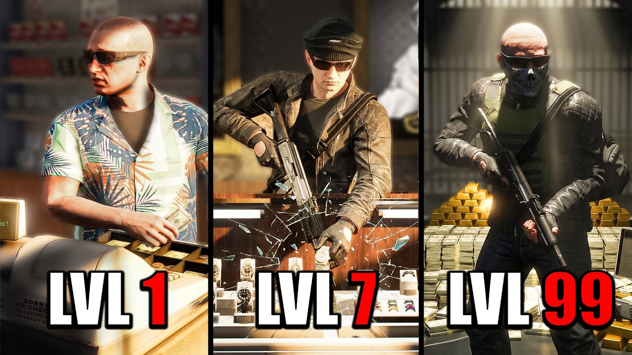 Za Każdy POZIOM Staje się LEPSZYM ZŁODZIEJEM w GTA V! 🤑