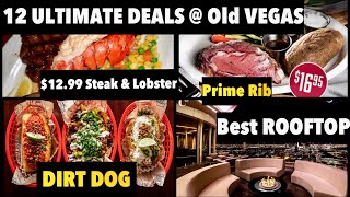 12 ULTIMATE EATS \& HAPPY HOUR @ OLD VEGAS FREMONT #vegas #oldlasvegas #vegaseats