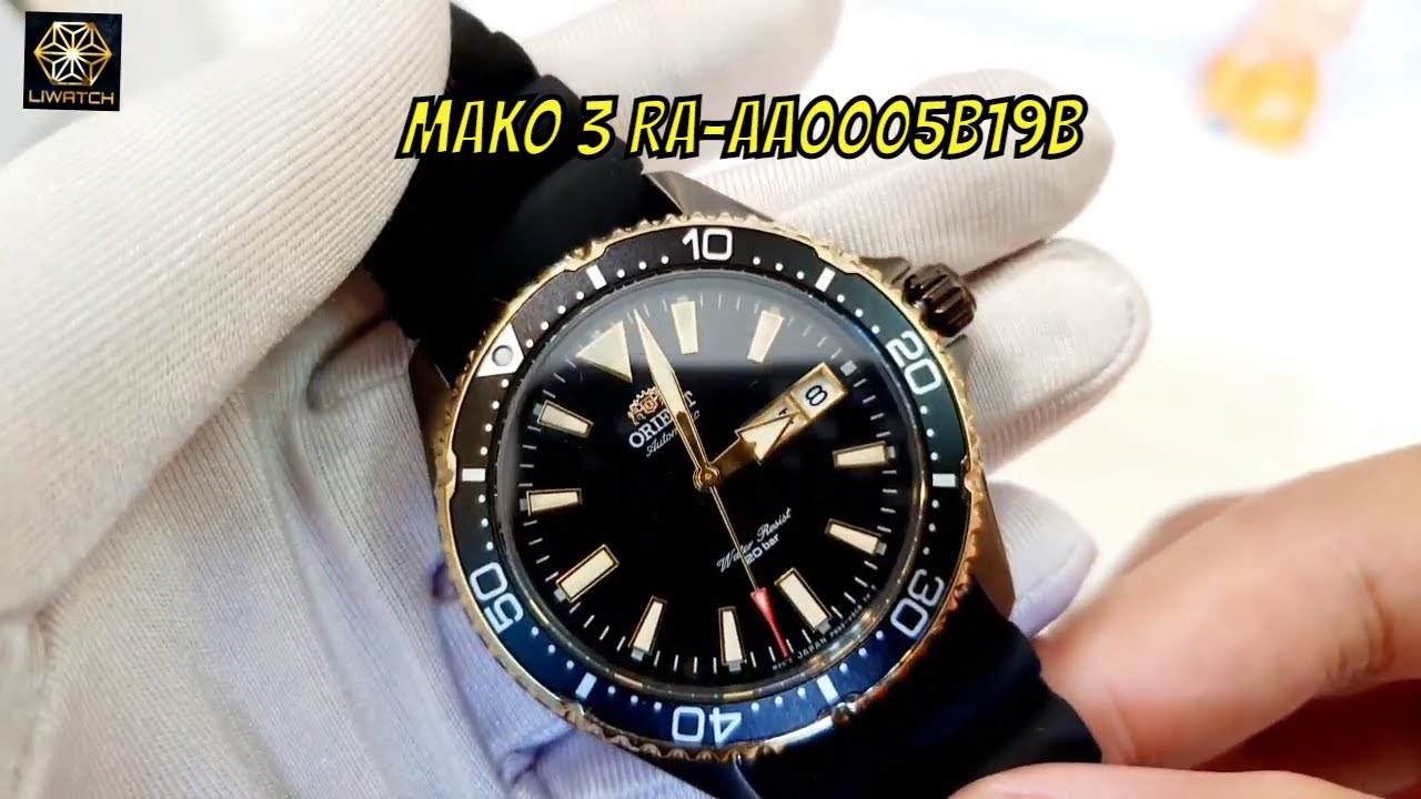 orient mako 3 black gold