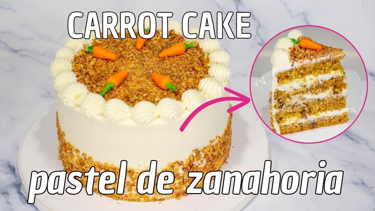 Carrot Cake 🥕Pastel de zanahoria🥕 receta super fácil
