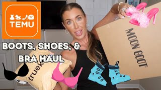 Temu , and Bloomingdale's shoe haul |  Shapermint Posture Bra | TEMU SHOE HAUL | Hotmess Momma Vlogs