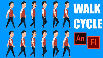 Side Walk Cycle in Adobe Animate CC tutorial | frame by frame Rigging Walk cycle