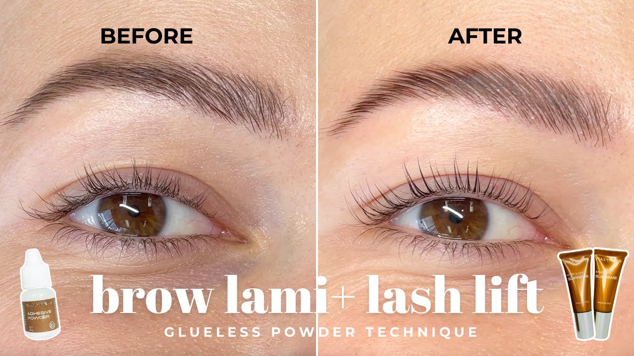 Brow Lamination + Lash Lift | Glueless Powder Lift Technique