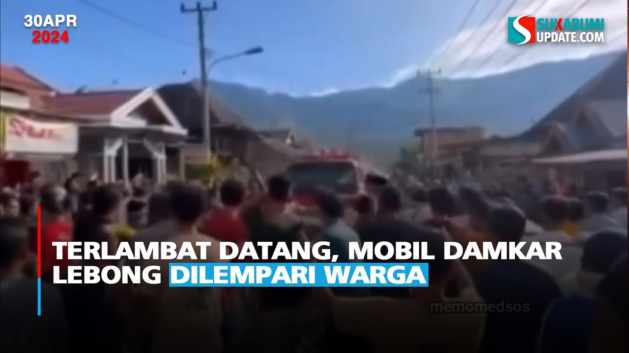 Terlambat Datang, Mobil Damkar Lebong Dilempari Warga