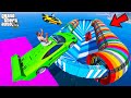 FRANKLIN TRIED RAINBOW COLOR TUB PARKOUR RAMP CHALLENGE GTA 5 SHINCHAN And CHOP 
