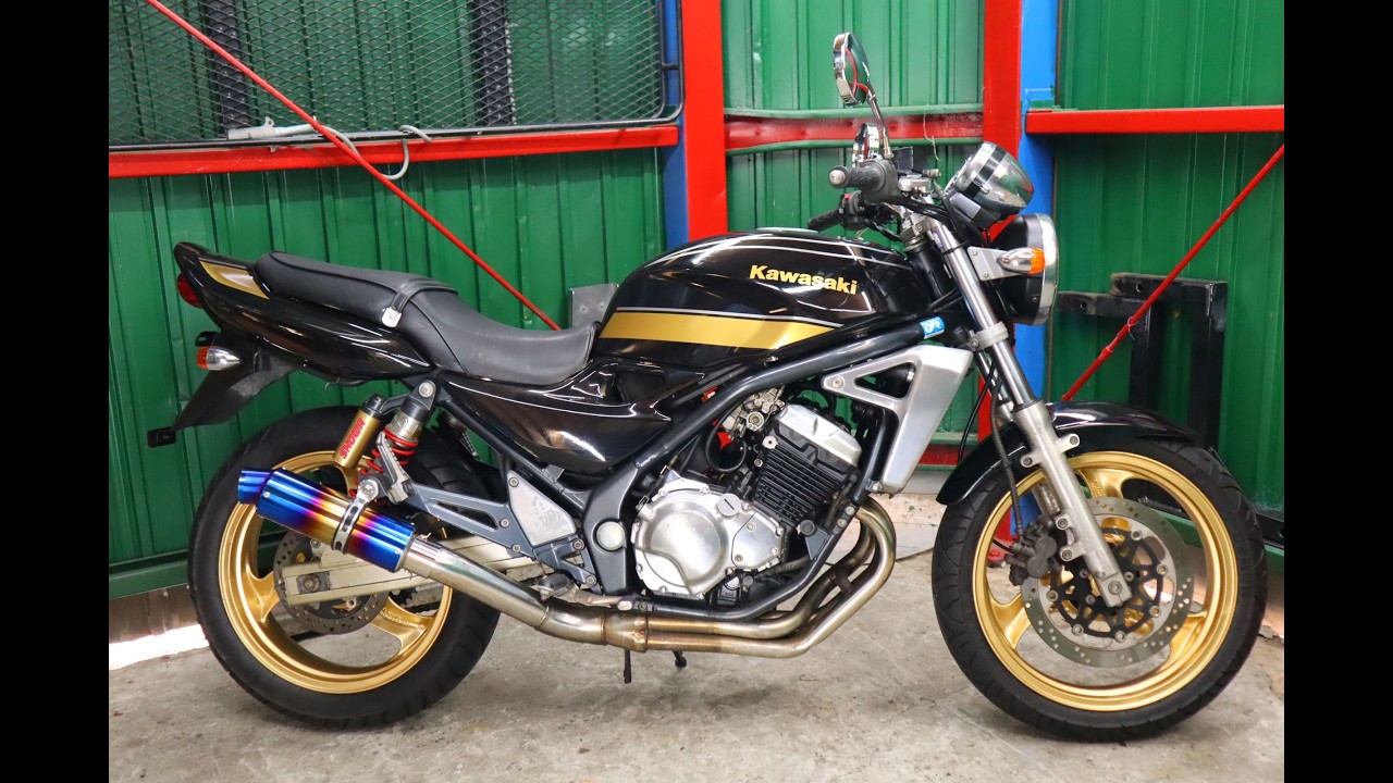 ☆GSX250FX・バリオス2☆ゴールドホイル☆タイガーライン☆youtubeで
