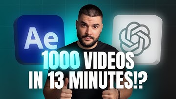 How I Created 1000 Videos in 13 Minutes with After Effects and ChatGPT
