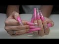 Watch Me Work | XL Acrylic Nails Tutorial | Icicle Nails | Beginner Friendly Nail Tutorial