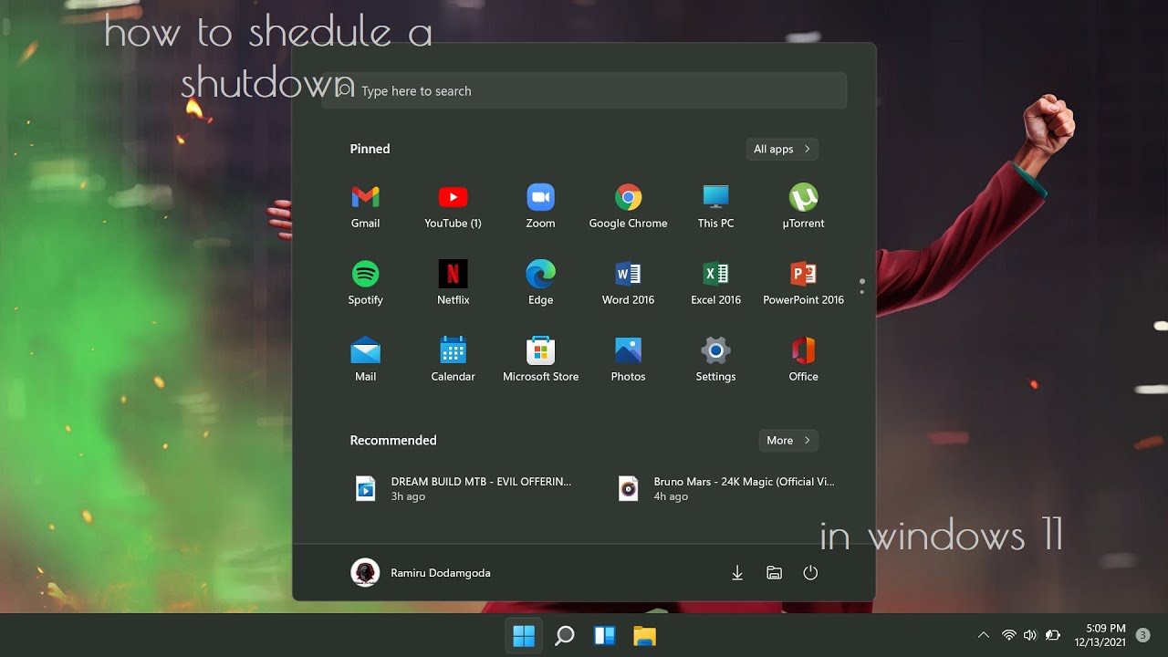 how to schedule a shutdown in windows 11 - YouTube