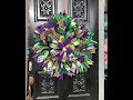 How to make a Mardi Gras Mesh Wreath