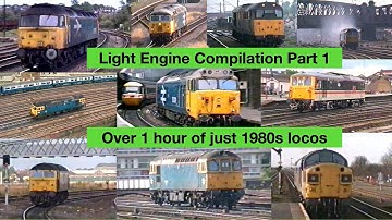 Trains in the 1980s - Light Engines Part 1- A compilation  of "light engine" movements