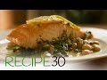 SALMON PICCATA STYLE with lemon wine butter
