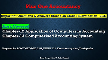 2021,Plus One Accountancy Examination ,Important questions with answers chapter 12 and 13