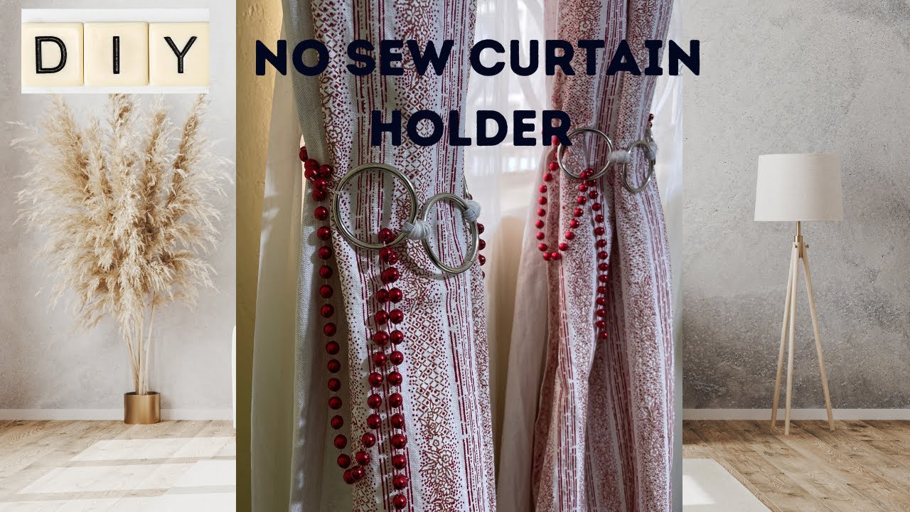 diy curtain tie back ideas/curtain holders/beaded curtain holder YouTube