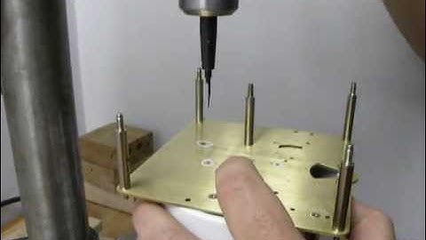 INSTALLING A BUSHING IN A CLOCK USING A DRILL PRESS PART 1