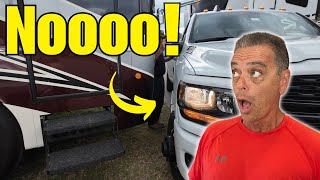 How To Park a 5th Wheel RV - Tight Campground - Fulltime RV Living