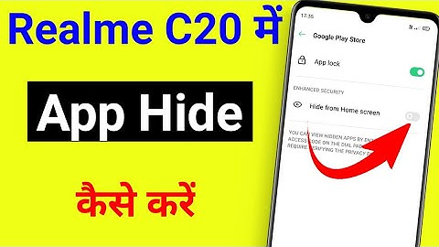 realme C20 Mein app hide kaise kare | how to hide Apps in realme C20
