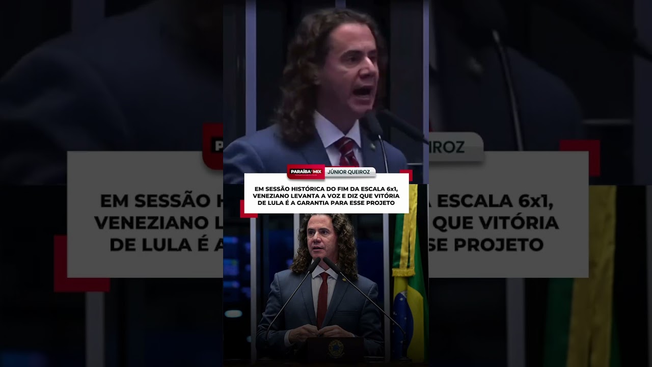 FIM DA ESCALA 6x1, VENEZIANO LEVANTA A VOZ E DIZ QUE VITÓRIA DE LULA É A GARANTIA PARA ESSE PROJETO