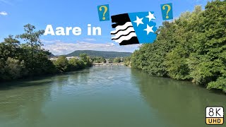 Snippets of the Aare Flowing Through Aarau