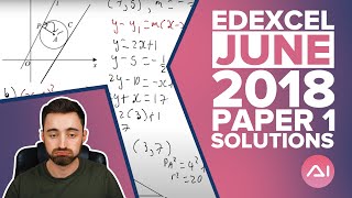 Edexcel A-level Maths June 2018 Paper 1 Pure Mathematics (New Spec Exam Walkthrough)