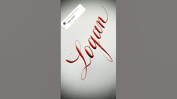 Cursive calligraphy, tutorial: how I write your name #logan   #copperplate #calligraphy #tutorial