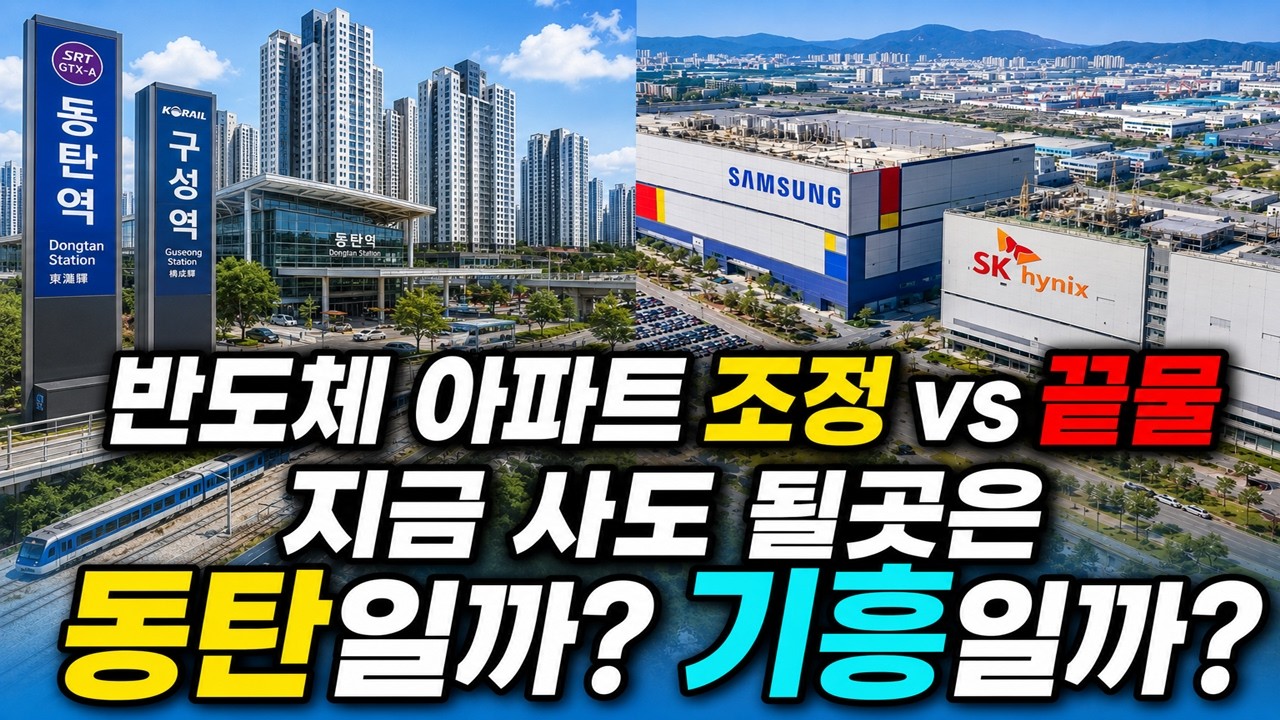 (고민) 삼성전자 하이닉스반도체가 바꾼 신흥부촌 동탄아파트 기흥아파트 당신의 선택은?