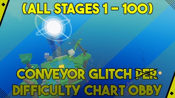 Conveyor Glitch Difficulty Chart Obby (All Stages 1 - 100)